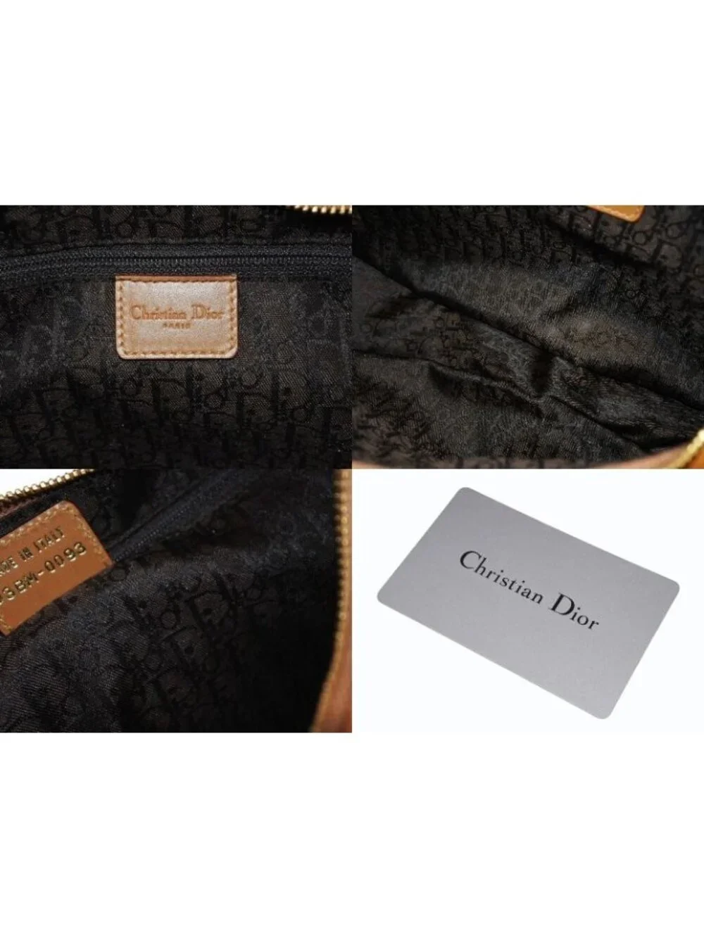 Dior Galliano Era Street Chic Hobo Shoulder Bag Lambskin Brown